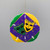 Comedy/Tragedy Mardi Gras Sand Dollar Ornament