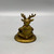 Meditating Brass Deer / Incense Holder