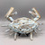 Blue Distressed Driftwood Crab Wall Décor