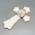 Handmade White & Rose Gold Magnolia Shell Cross