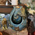 Blue Verdigris Hummingbird Fountain