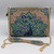 Mary Frances Royal Plume Peacock Crossbody Handbag