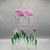 Double Flamingo Sea Glass Wind Chime