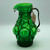 Green Glass & Wire Pitcher