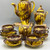 1930s Majolica Chocolate Drip 15 pc Coffee/Tea Set