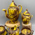 1930s Majolica Chocolate Drip 15 pc Coffee/Tea Set