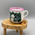 Antique Victorian Pink Cup & Saucer w/3D Floral Design