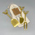 Set of 3 Brass Reindeer Handle Cheese Knife Set