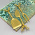 Set of 3 Brass Reindeer Handle Cheese Knife Set