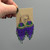 Mardi Gras Beaded Triangle Tassel Earrings