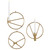 Set of 3 Gold Steel Candle Wall Sconces