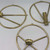 Set of 3 Gold Steel Candle Wall Sconces
