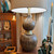 Mizoram Wood Lamp w/Brass Accents