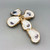 Classic Gold Trim Oyster Shell Cross