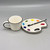 Paint Palette Saucer w/Teacup & Brush Stirrer