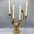 Gold Aluminum Reindeer Candle Holder