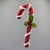 Fabric Candy Cane Red & White Ornament