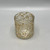 Glass Tealight Holder W/Gold Confetti