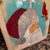 Hand-Painted Cardinal Santa Repurposed Window