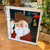 Hand Painted Cowboy Santa on Repurposed Window
