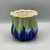 Green & Blue Fluted Planter