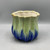 Green & Blue Fluted Planter