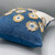 Blue & Yellow Embroidered Floral Pillow
