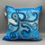 Embroidered Outdoor Octopus Pillow