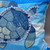 Embroidered Outdoor Turtle Pillow
