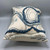 Blue Topography Embroidered Pillow