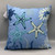 Blue Stonewashed Starfish Pillow