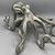 Large Satin Silver Octopus Sculpture
