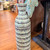 Blue Mother of Pearl Mosaic Shell Vase