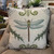 Dragonfly Embroidered Pillow