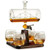 Antique Ship Decanter w/Glasses