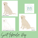 LTC Sweet Labrador Embroidery (Applique & Fill)