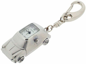 Premium Silver Mini Car Keychain Clock - CLEARANCE SALE! Limited Stock, Unboxed - RE-BATTERY Required