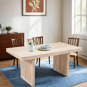 Hudson Carved Mango Wood Dining Table 6 Seater