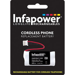 Infapower 2 x AAA Ni-Mh Rechargeable Batteries for Cordless Phone (Compatibility 89) T008 (Pack of 10)