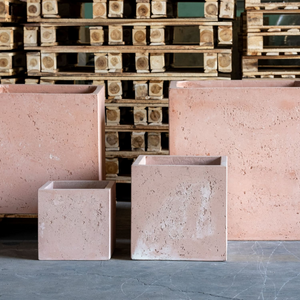 Cubrosa | Blushstone  100cm XXL Concrete Square Planter  782L Block Plant Pot