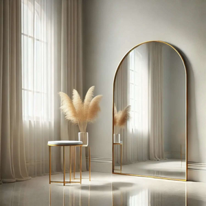 Akiko- Full Length Gold Metal Arched Mirror - 180cm x 90cm