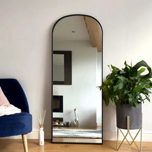 Yko- Black Metal Gentle Arch Mirror - 150cm x 60cm,