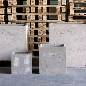 Cubrosa | Truffle  70cm Large Square Concrete Planter  246L Modern Outdoor Plant Pot