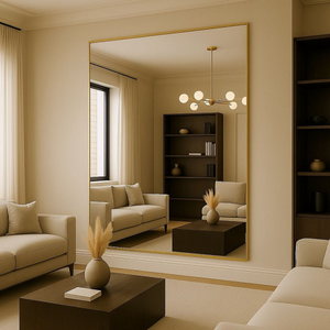 Takara - Full Length Gold Metal Rectangle Mirror - 200cm x 150cm