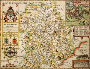 Shropshire Historical Map 1000 Piece Jigsaw Puzzle (1610)