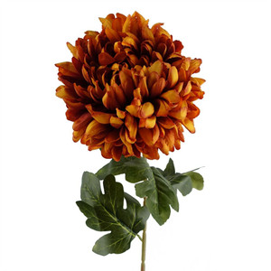 Premium Orange Silk Chrysanthemum - Large 75cm"