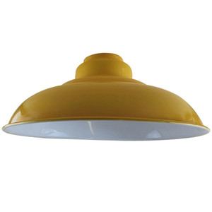 Ceiling Pendant Industrial Style Gloss Modern Metal Indoor Home Light Lampshade - Yellow