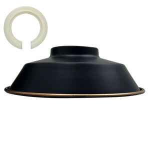 Retro Style Light Shades Modern Ceiling Pendant Lampshades Metal Various Colors - Black