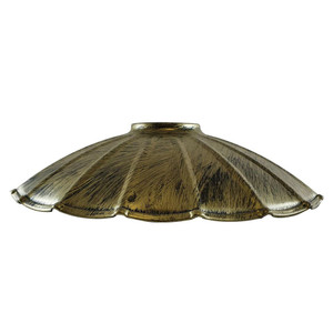 Vintage Industrial Ceiling Pendant Light Rustic Lampshade Easy Fit Wavy Shade UK - Brushed brass