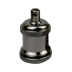 Vintage E27 Metal Lamp/Bulb Holder - Black - Quality Antique Style - Fast Shipping!